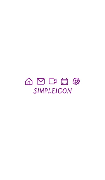 SIMPLE ICON -WHITE- 59の着せ替えメイン画像