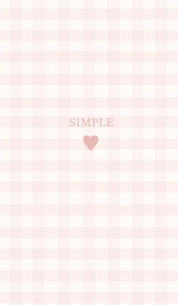[LINE着せ替え] 大人のシンプルハート (check sweetpink)の画像1