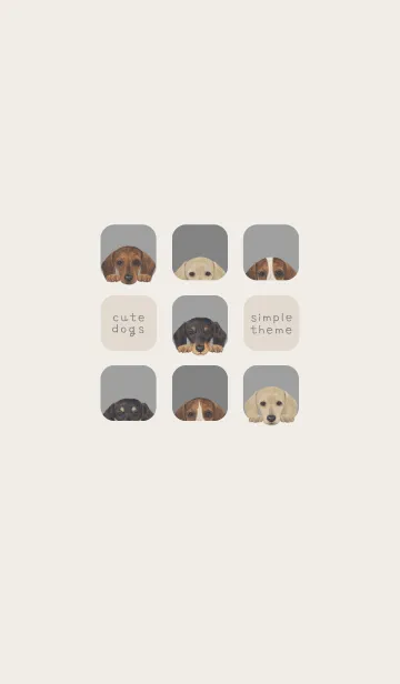 [LINE着せ替え] DOGS - ダックスフンド - アッシュグレーの画像1