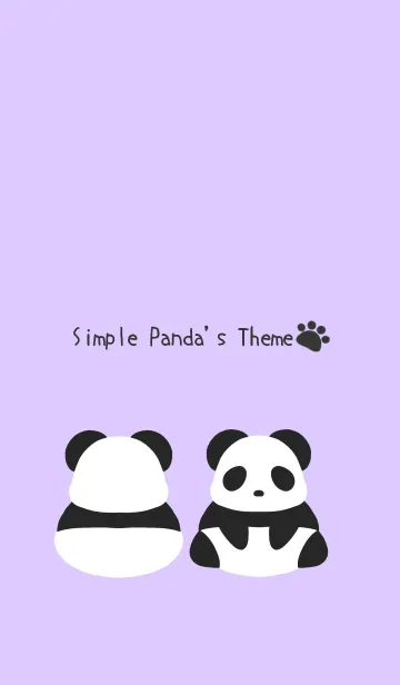 [LINE着せ替え] シンプルパンダの着せかえ/ライトパープルの画像1