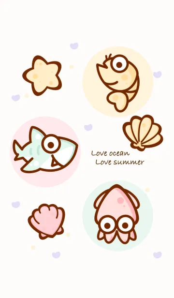 [LINE着せ替え] Lovely sea animal 4 :)の画像1