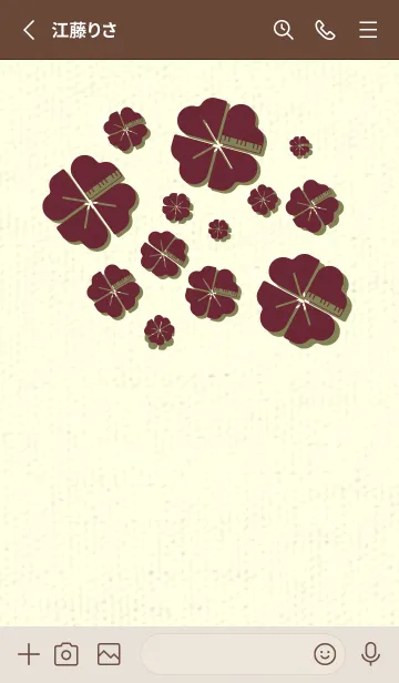 [LINE着せ替え] Piano clover バーガンディーの画像2