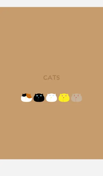 [LINE着せ替え] おかしなねこたち 白の画像1