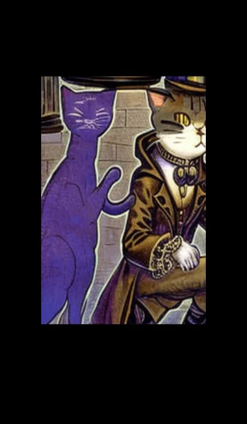 [LINE着せ替え] 猫紳士街#FL010。の画像1