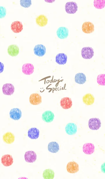 [LINE着せ替え] 水彩 大人 カラフル ドット16の画像1