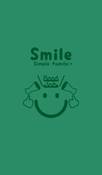 [LINE着せ替え] スマイル＆グッジョブ フォレストグリーンの画像1