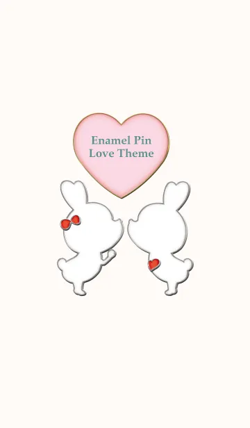 [LINE着せ替え] Enamel Pin LOVE Pair 39の画像1