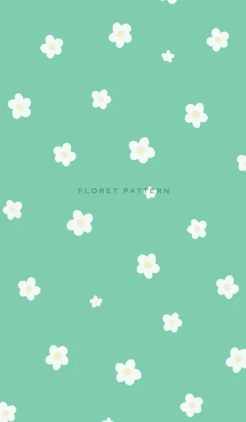 [LINE着せ替え] Floret Pattern - 05-05 グリーン Ver.iの画像1