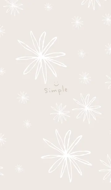 [LINE着せ替え] 白い線の花7の画像1