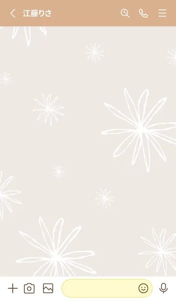 [LINE着せ替え] 白い線の花7の画像2