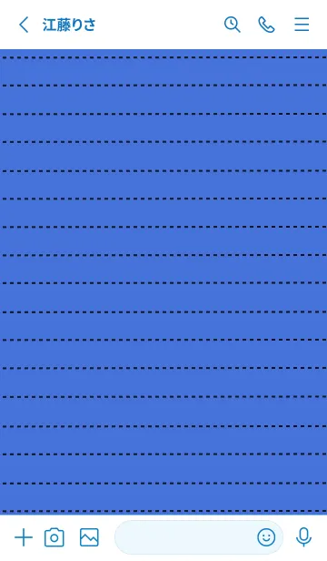 [LINE着せ替え] 点線カラーノート/ラピスラズリの画像2