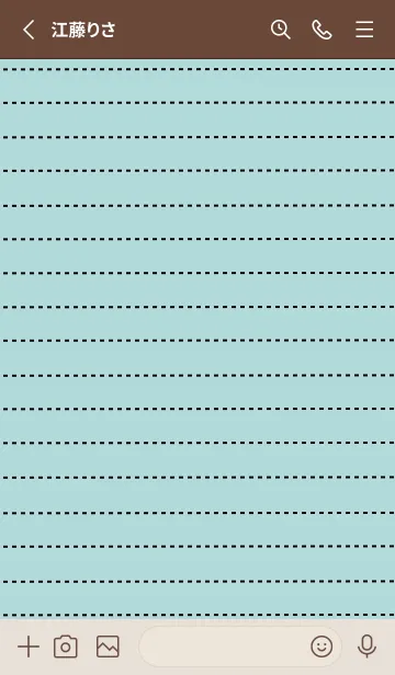 [LINE着せ替え] 点線カラーノート/くすみライトブルーの画像2