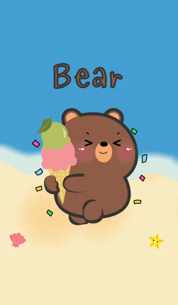 [LINE着せ替え] Love Summer Bear Theme (JP)の画像1