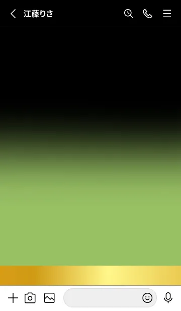 [LINE着せ替え] Olive Green Gold Black Theme (JP)の画像2