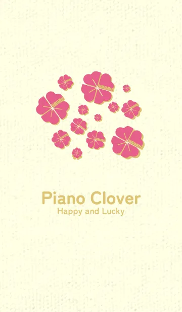 [LINE着せ替え] Piano clover ローズレッドの画像1