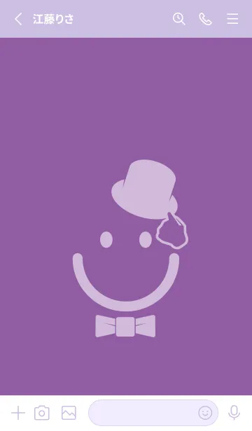 [LINE着せ替え] スマイル＆紳士 モーブの画像2