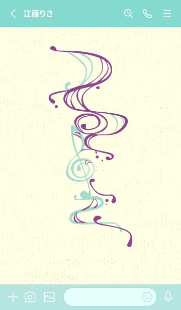 [LINE着せ替え] 和音 流水-音楽記号  マローの画像2