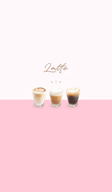 [LINE着せ替え] Latte 001 - 06-04 ピンク Ver.aの画像1