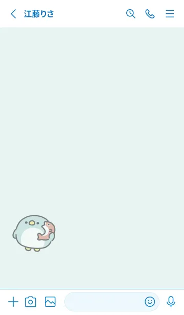 [LINE着せ替え] もしもしペンギンの画像2