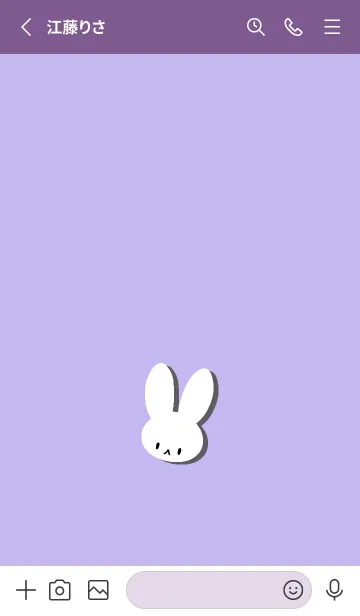 [LINE着せ替え] ホワイト ラビット 136の画像2