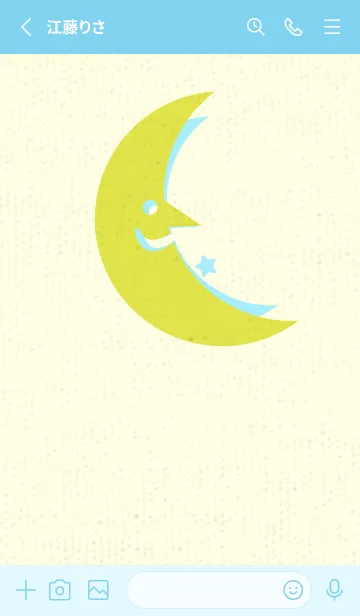 [LINE着せ替え] 月型の着せかえ シャルトルーズイエローの画像2