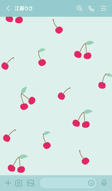 [LINE着せ替え] さくらんぼ くすみカラー29の画像2