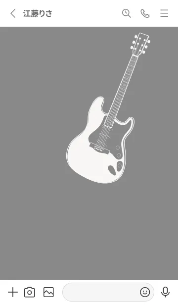 [LINE着せ替え] ELECTRIC GUITAR CLR バトルシップグレイの画像2