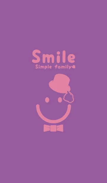 [LINE着せ替え] スマイル＆紳士 カンパヌラパープルの画像1