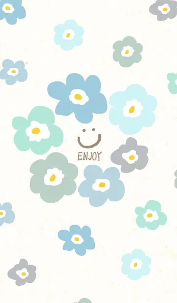 [LINE着せ替え] 6色の花輪10の画像1