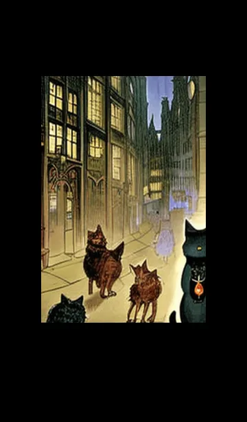 [LINE着せ替え] 猫紳士街#FM012。の画像1