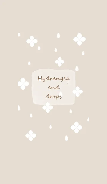 [LINE着せ替え] 紫陽花と雫♡brown03_1の画像1