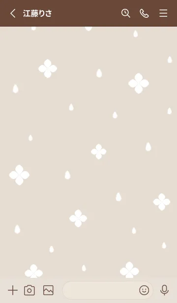 [LINE着せ替え] 紫陽花と雫♡brown03_1の画像2