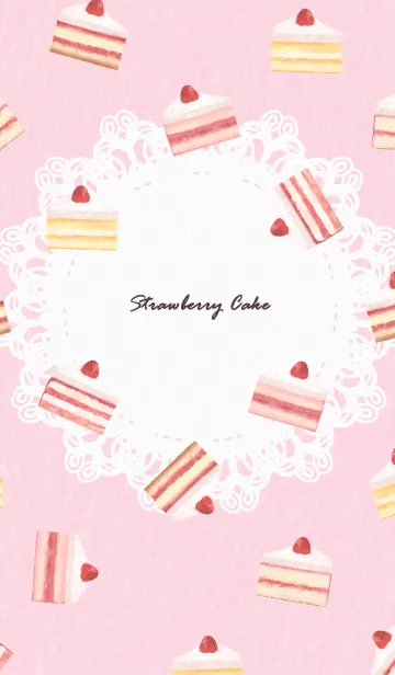 [LINE着せ替え] Strawberry Cake 1 - 06-05 ピンク Ver.iの画像1