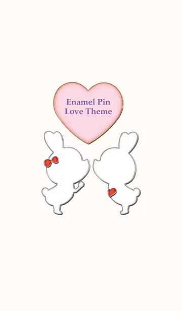 [LINE着せ替え] Enamel Pin LOVE Pair 40の画像1