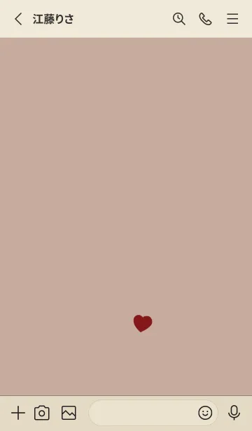 [LINE着せ替え] 大人レッドハートとベージュ。の画像2