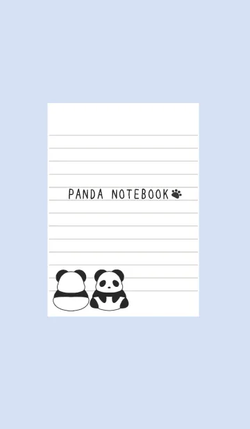 [LINE着せ替え] パンダのノートの着せかえ/ブルーグレイの画像1