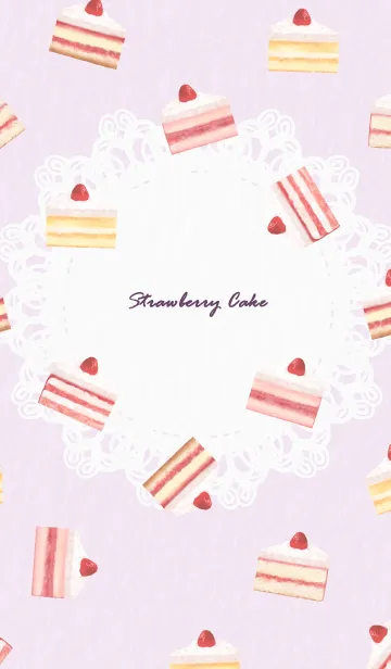 [LINE着せ替え] Strawberry Cake 1 - 07-03 パープル Ver.iの画像1