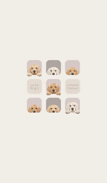 [LINE着せ替え] DOGS-ゴールデンレトリバー-ブラウングレーの画像1