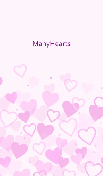 [LINE着せ替え] Many Hearts-PURPLE 40の画像1