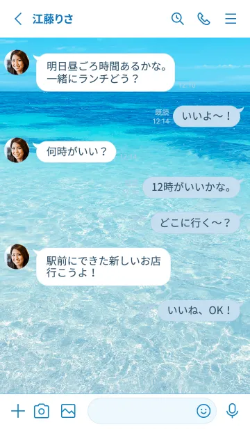 [LINE着せ替え] SUMMER SEA HAWAII BLUE-DOLPHIN 33の画像3