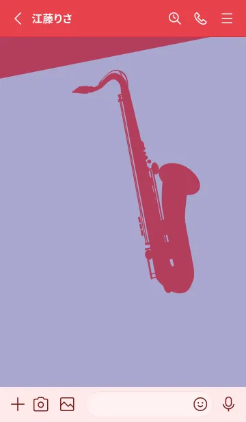 [LINE着せ替え] Saxophone CLR ペールオーキッドの画像2