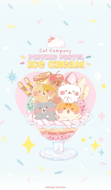 [LINE着せ替え] キャットカンパニー Pastel Ice Creamの画像1