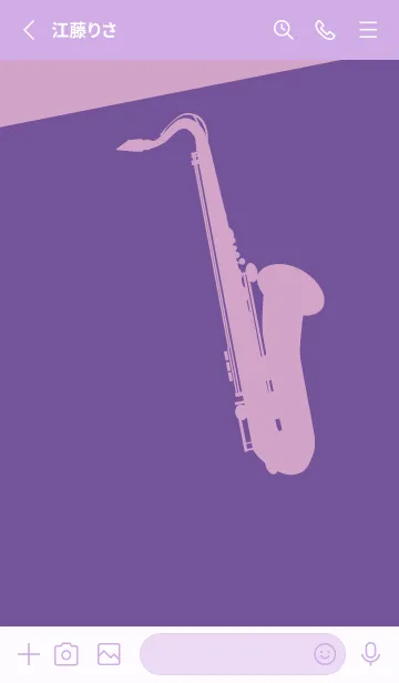 [LINE着せ替え] Saxophone CLR 江戸紫の画像2