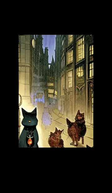 [LINE着せ替え] 猫紳士街#FM015。の画像1