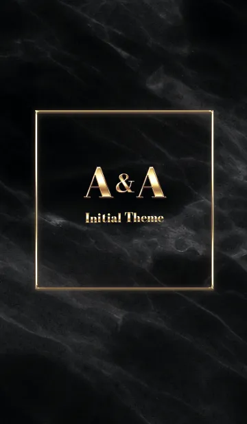 [LINE着せ替え] 【 A&A 】Initial Theme Gold - ブラックの画像1