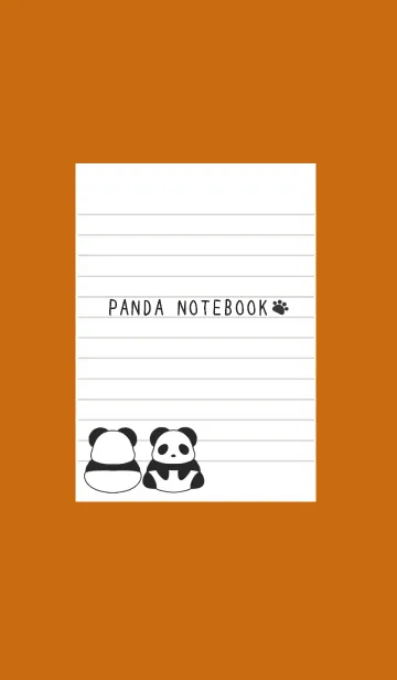 [LINE着せ替え] パンダのノートの着せかえ/テラコッタの画像1