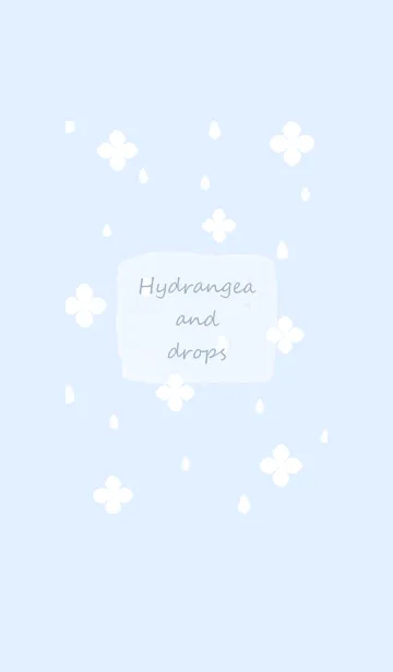 [LINE着せ替え] 紫陽花と雫♡blue16_1の画像1