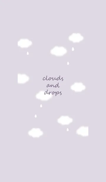 [LINE着せ替え] 雲と雫♡violet04_1の画像1