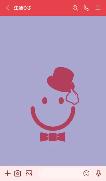 [LINE着せ替え] スマイル＆紳士 ペールオーキッドの画像2