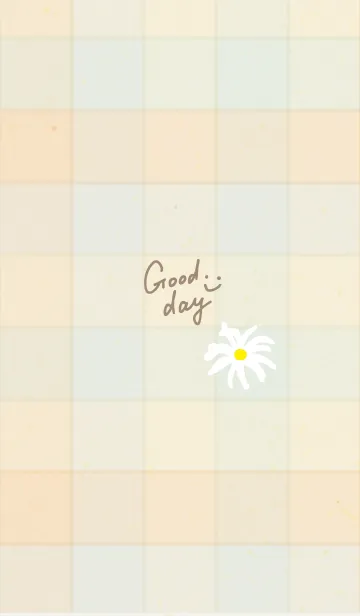 [LINE着せ替え] チェック柄 マーガレット13の画像1